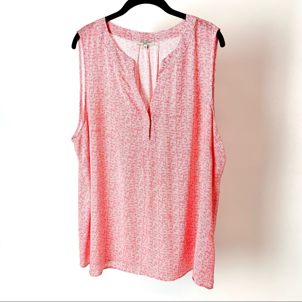 Anne Carson sleeveless pink print top